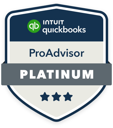 Intuit QuickBooks ProAdvisor Platinum badge.
